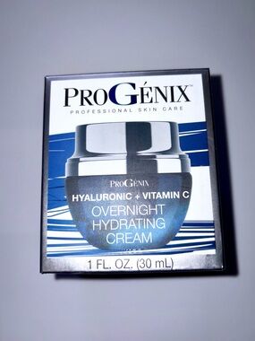 ProGenix Pro Skin Care Hyaluronic + Vitamin C- Overnight Hydrating Cream- 1 oz
